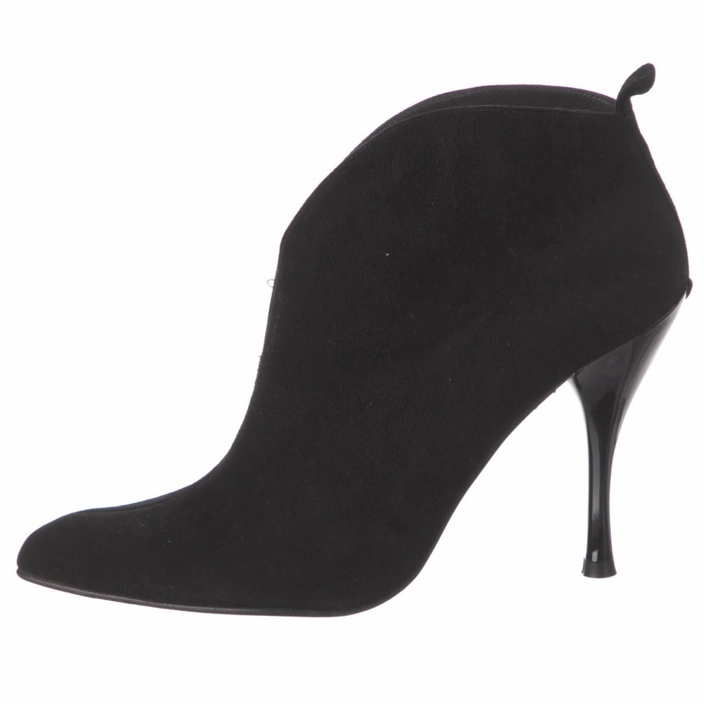 Stuart Weitzman Black Suede Ankle Booties Size 9
